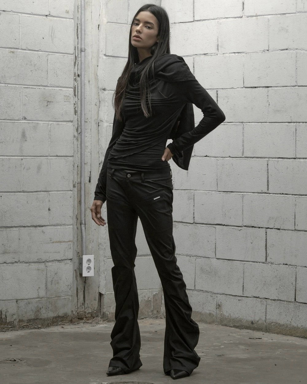 【ROCK CAKE】Zip Pocket Shirring Pants