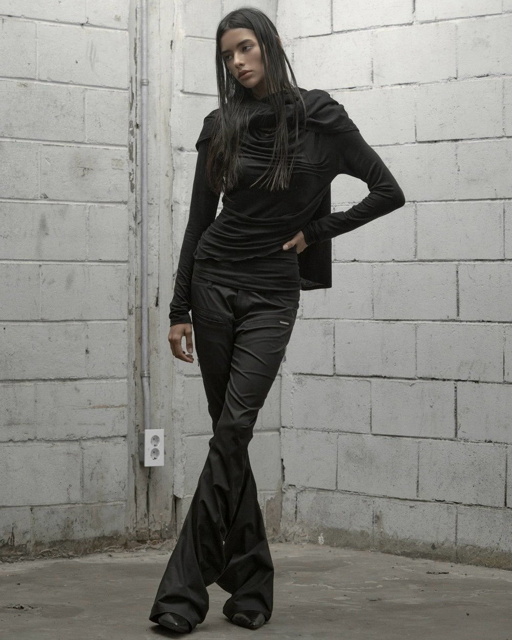 【ROCK CAKE】Zip Pocket Shirring Pants