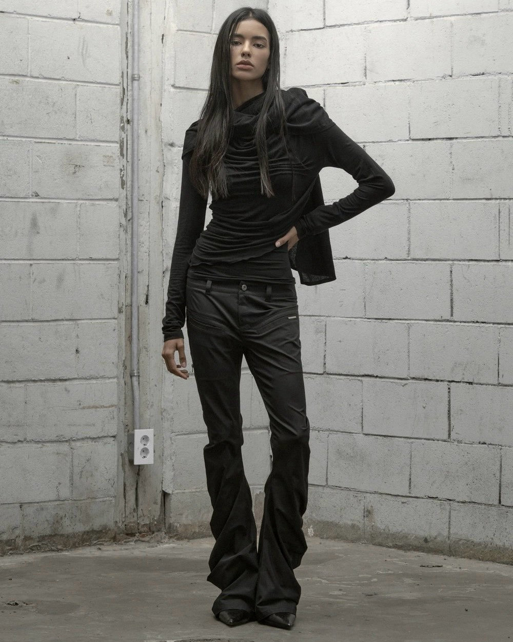 【ROCK CAKE】Zip Pocket Shirring Pants