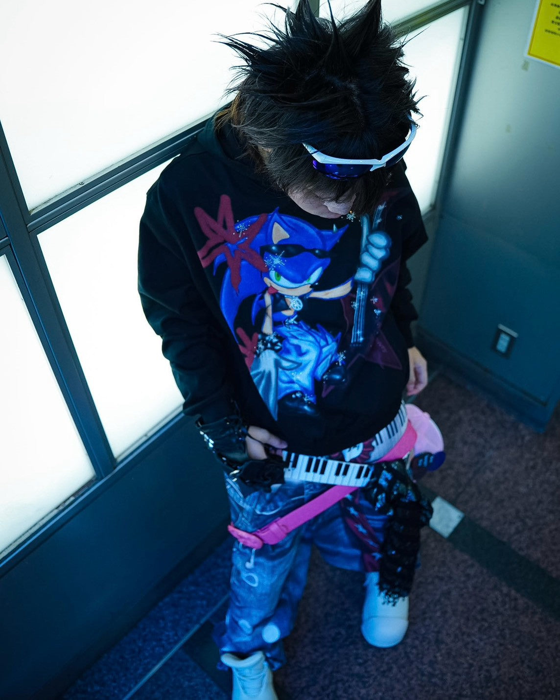 【DND4DES】Sonic Rhinestone Hoodie