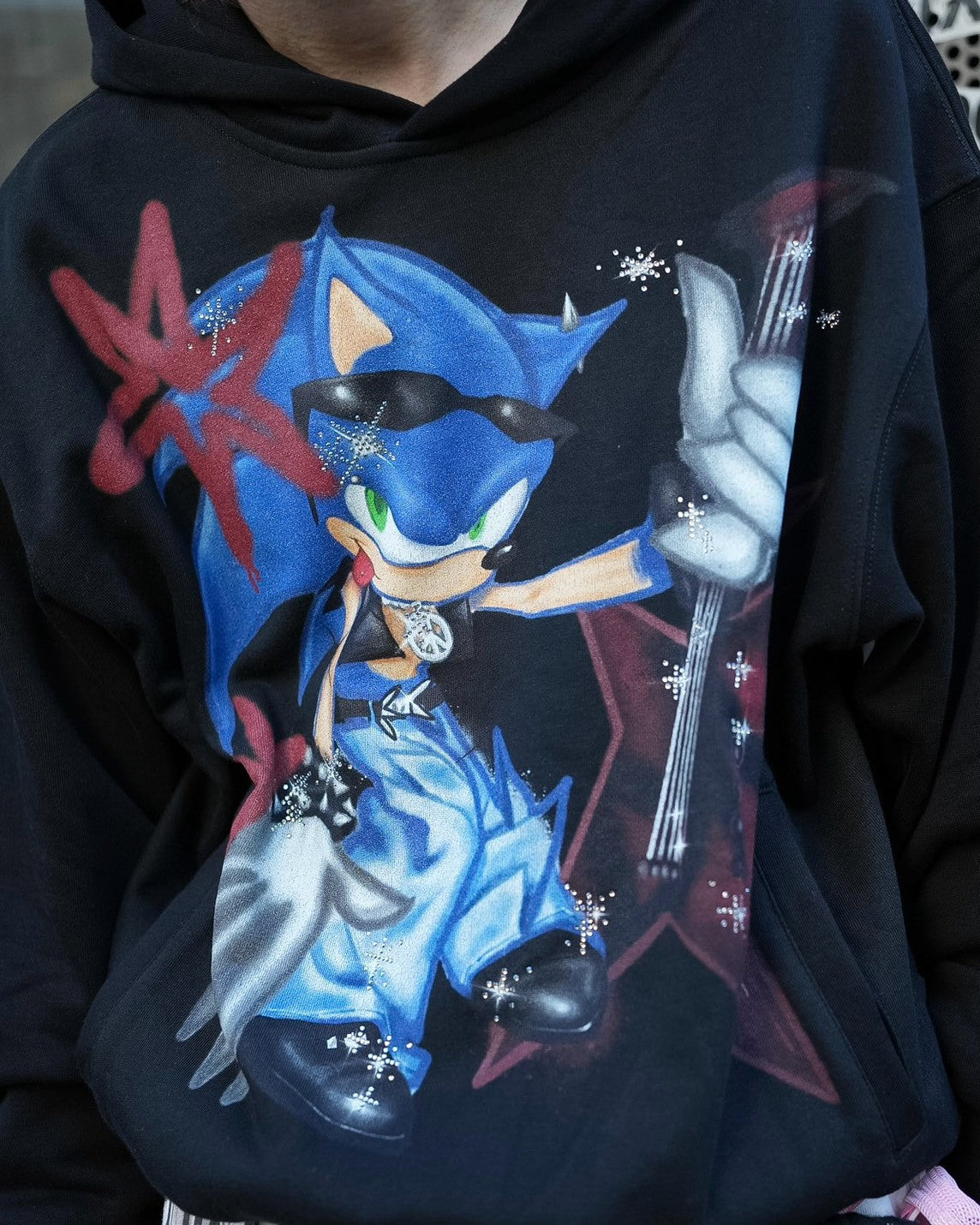 【DND4DES】Sonic Rhinestone Hoodie