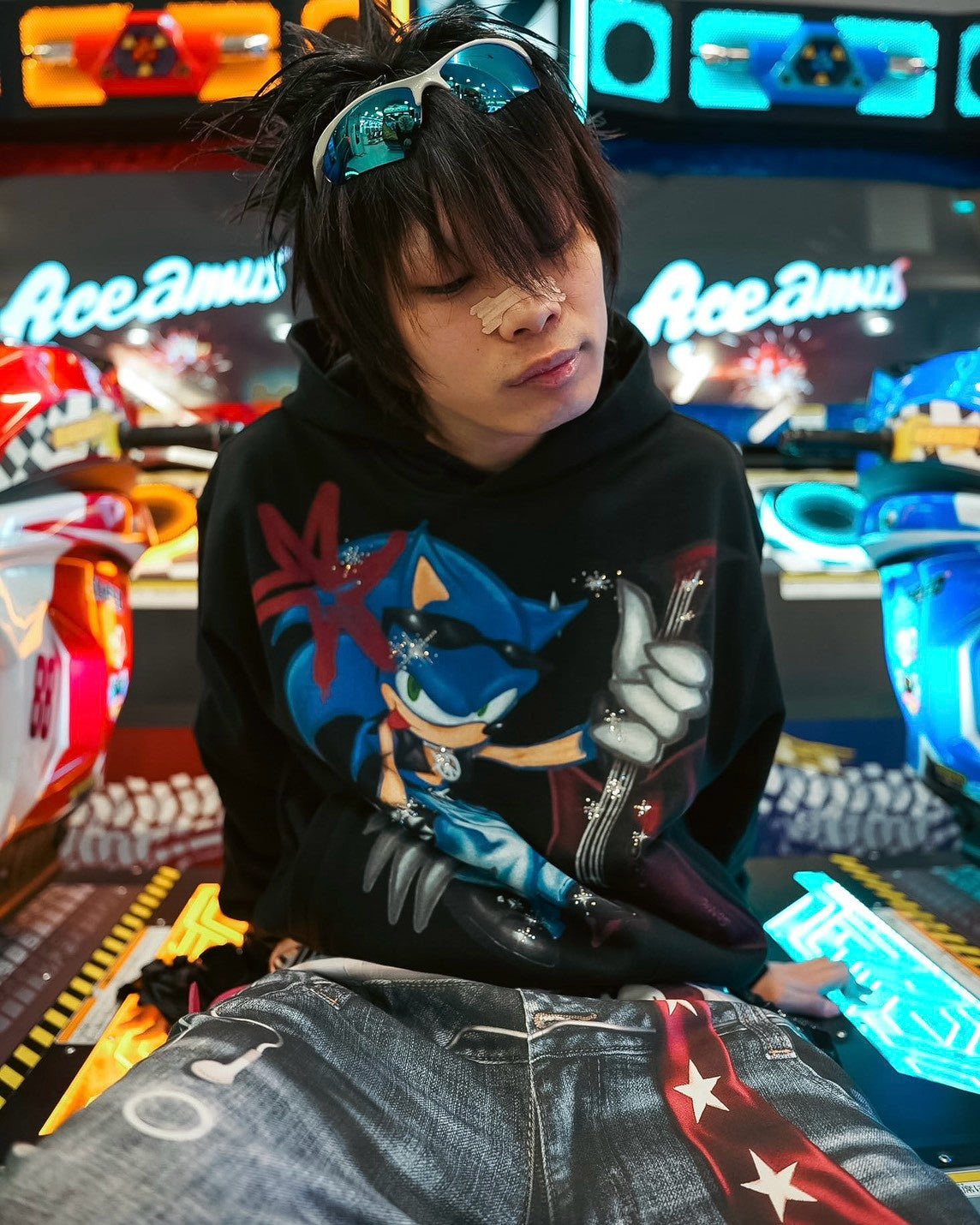 【DND4DES】Sonic Rhinestone Hoodie
