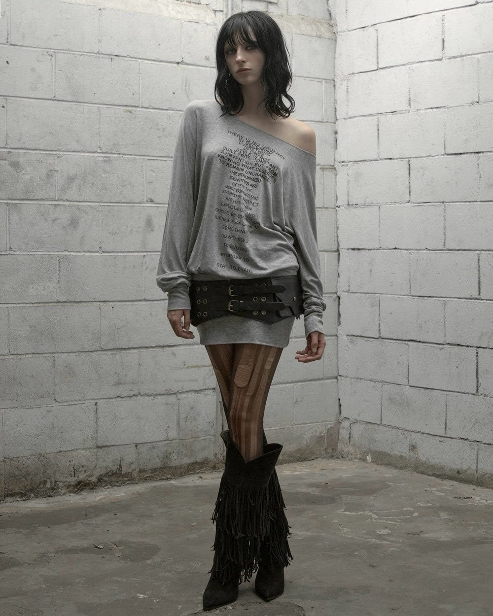 【ROCK CAKE】Relaxed One Shoulder Dress