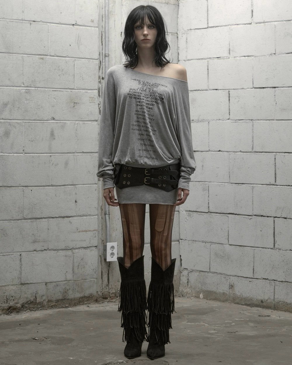 【ROCK CAKE】Relaxed One Shoulder Dress