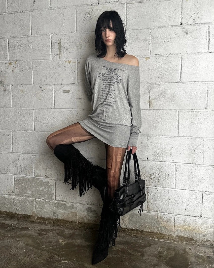 【ROCK CAKE】Relaxed One Shoulder Dress