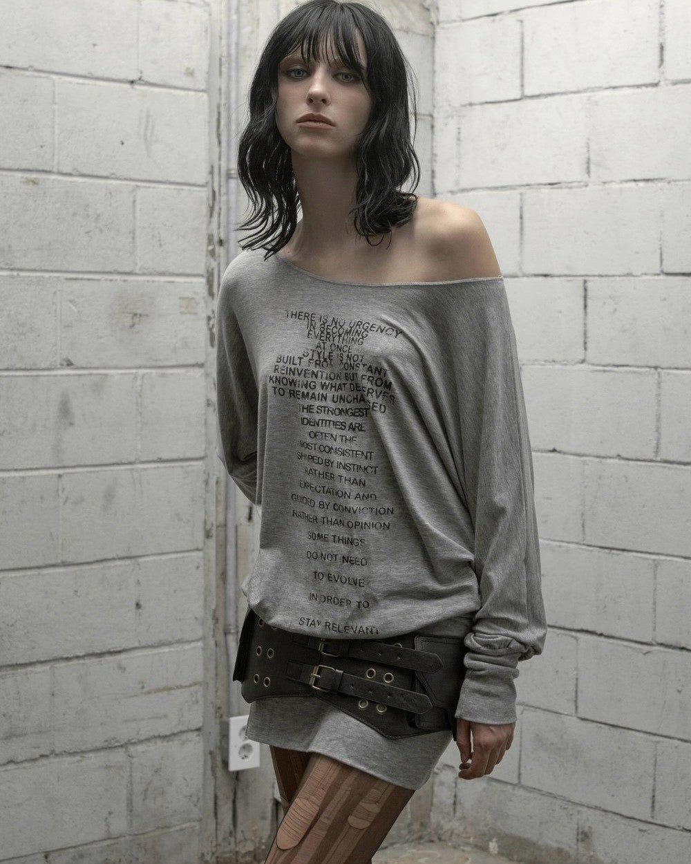 【ROCK CAKE】Relaxed One Shoulder Dress