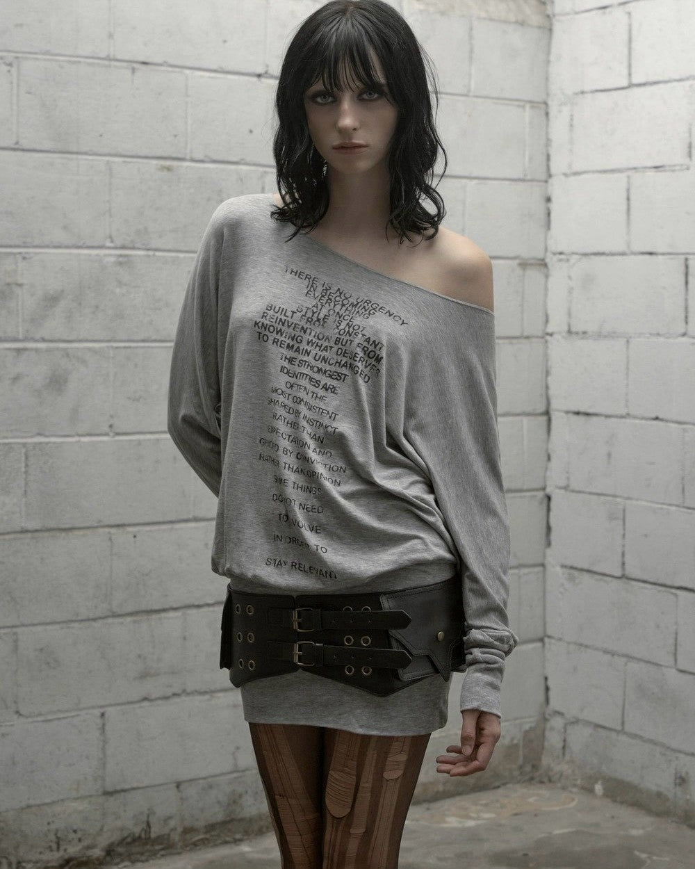 【ROCK CAKE】Relaxed One Shoulder Dress