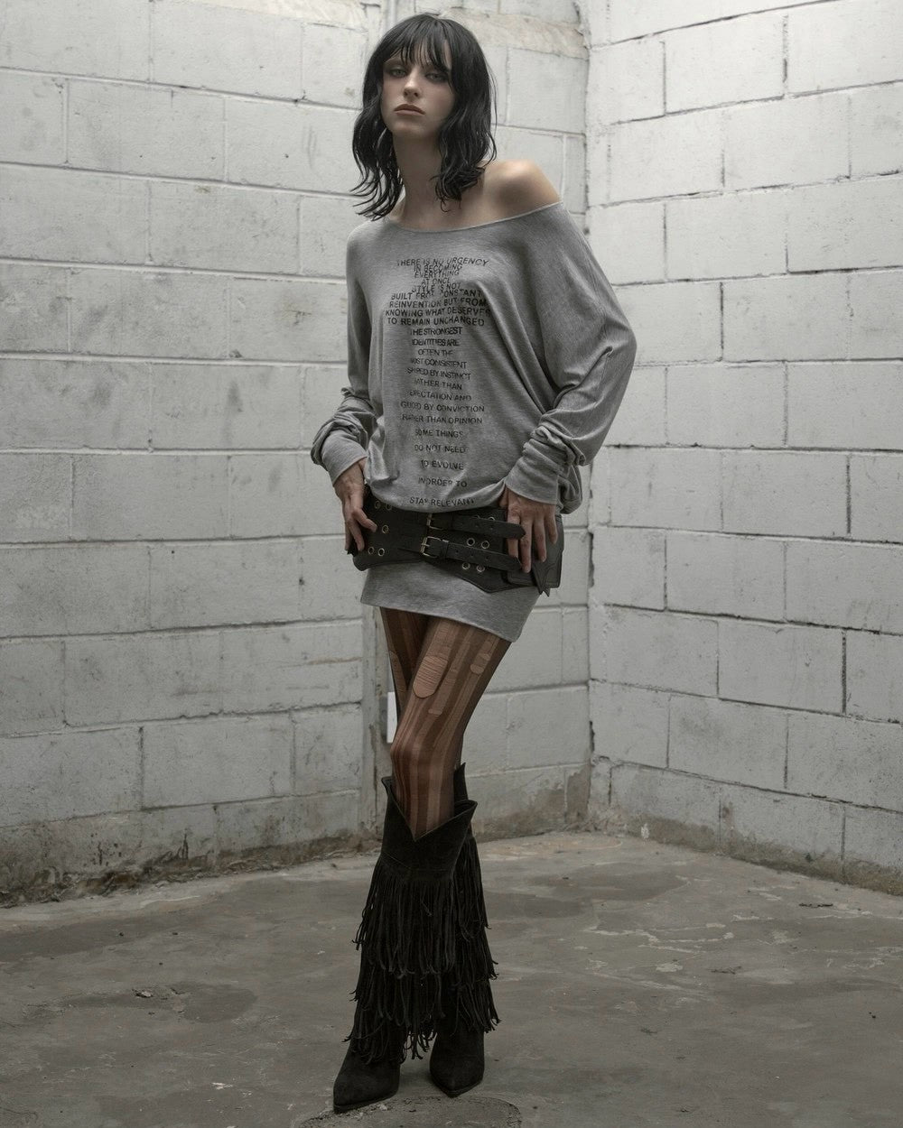 【ROCK CAKE】Relaxed One Shoulder Dress