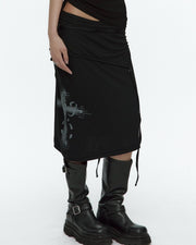 【ROUGHNECK】Asymmetric Panel Skirt