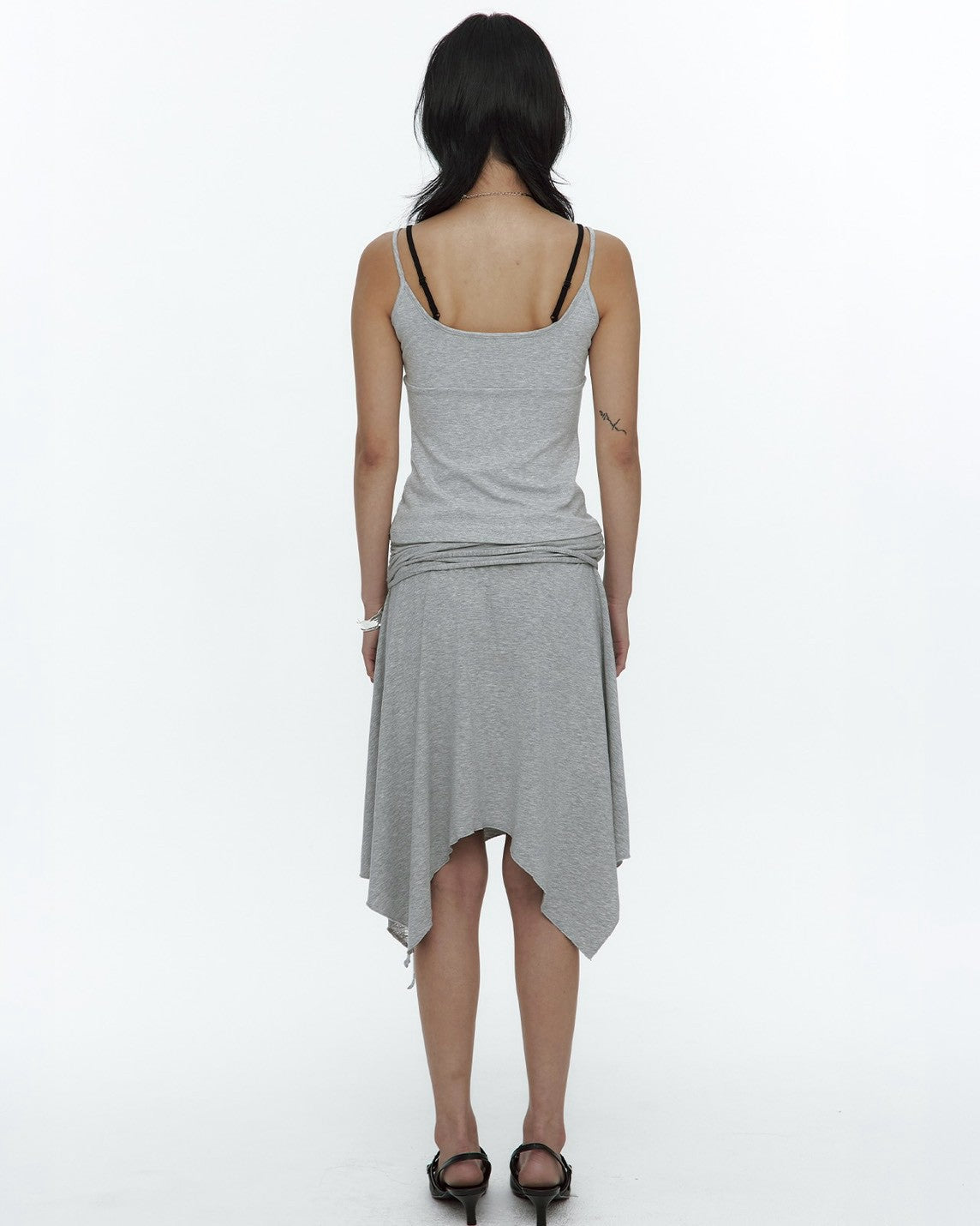 【ROUGHNECK】Knit Layer Drape Skirt