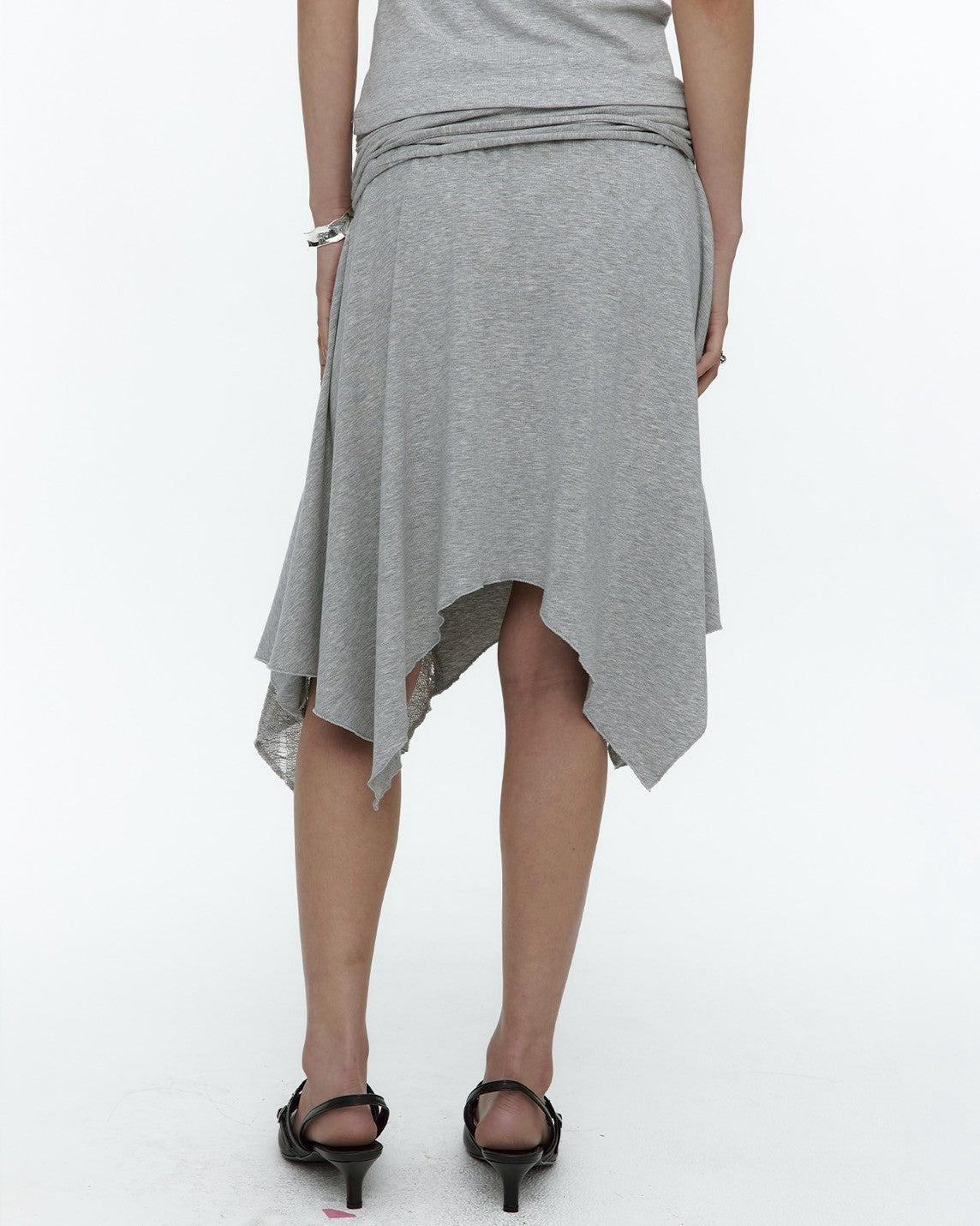【ROUGHNECK】Knit Layer Drape Skirt