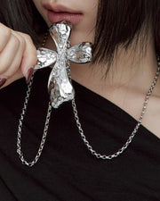 【ROUGHNECK】Clover Corss Necklace