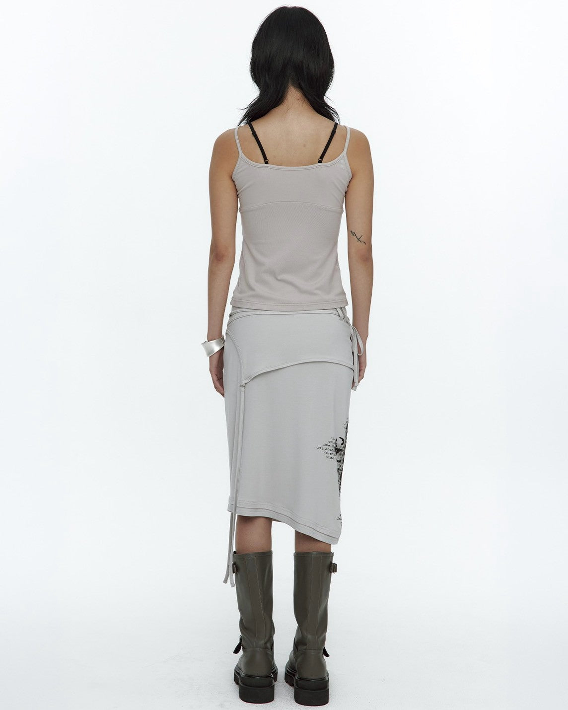 【ROUGHNECK】Asymmetric Panel Skirt