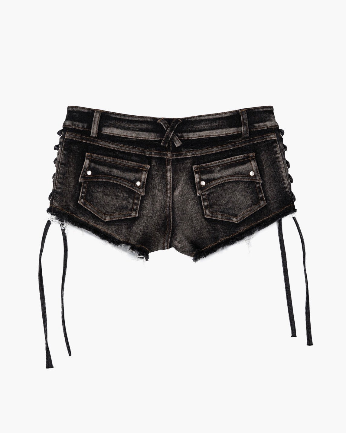 【ROUGHNECK】Lace-up Side Washed Shorts
