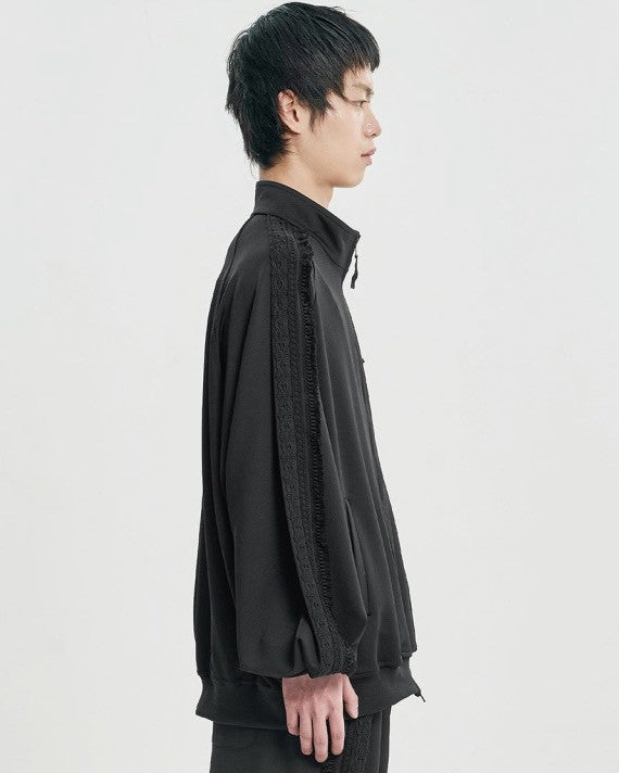 【AJOBYAJO】Multi Lace Trim Raglan Track Jacket