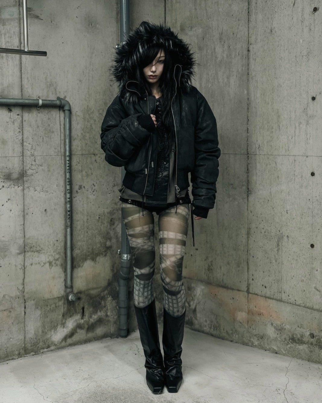 【DIG YOUR OWN GRAVE】SHIRRED FUR MA-1