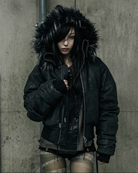 【DIG YOUR OWN GRAVE】SHIRRED FUR MA-1