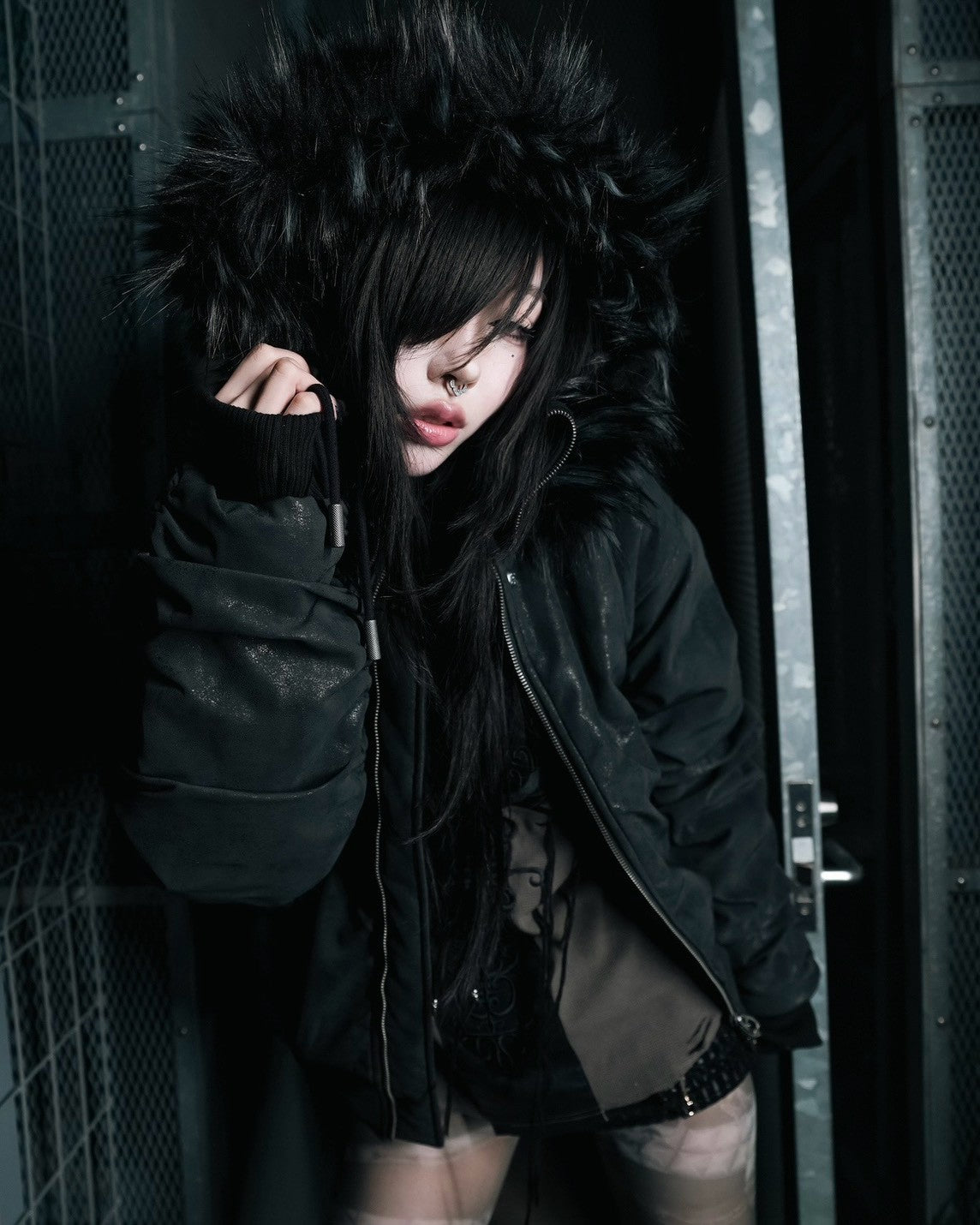 【DIG YOUR OWN GRAVE】SHIRRED FUR MA-1