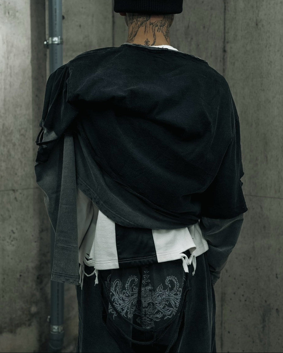 【DIG YOUR OWN GRAVE】TRIBAL CROSS LAYERED TOP