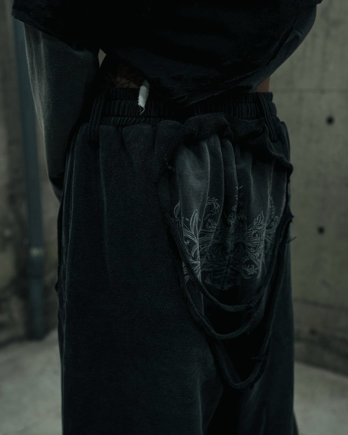【DIG YOUR OWN GRAVE】TRIBAL CROSS LAYERED PANTS