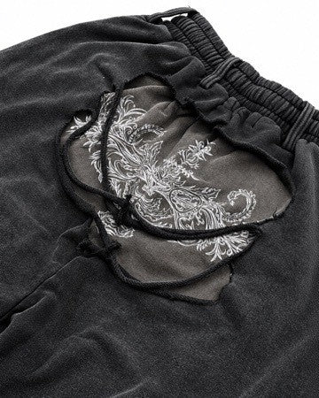 【DIG YOUR OWN GRAVE】TRIBAL CROSS LAYERED PANTS