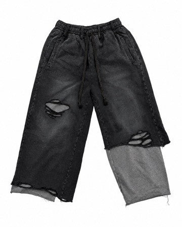 【DIG YOUR OWN GRAVE】TRIBAL CROSS LAYERED PANTS
