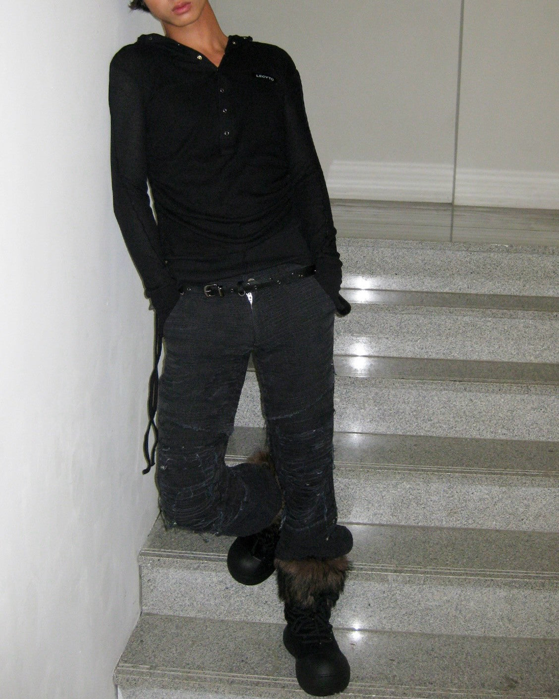 【LECYTO】Skadi Rope Fur Boots