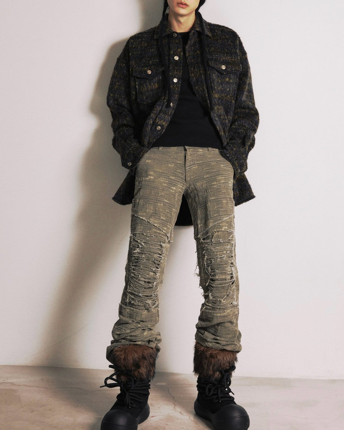 【LECYTO】Skadi Rope Fur Boots