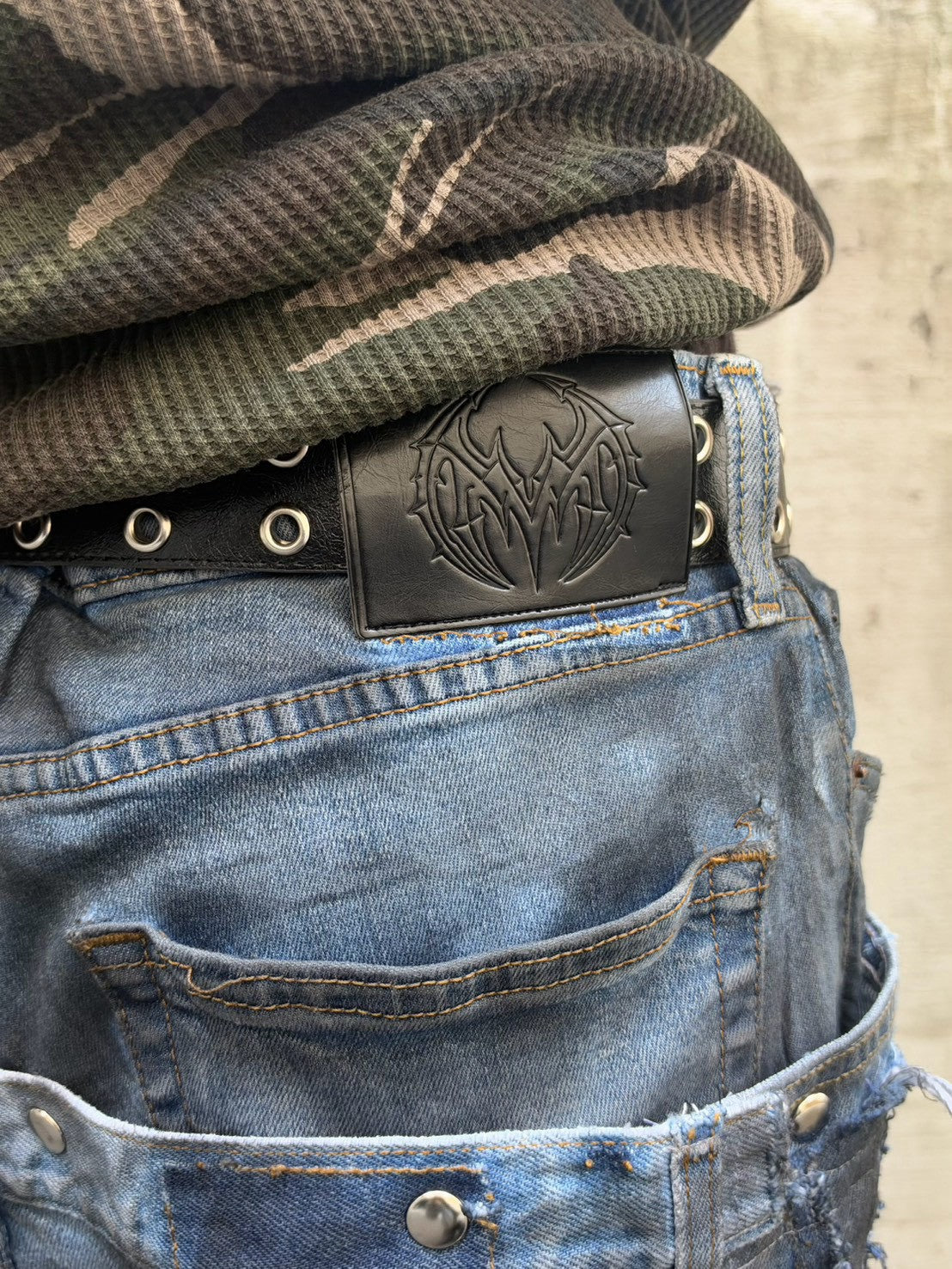 【mm:option】AFTERLIFE DAMAGE DENIM PANTS