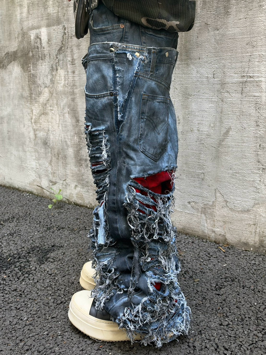 【mm:option】AFTERLIFE DAMAGE DENIM PANTS