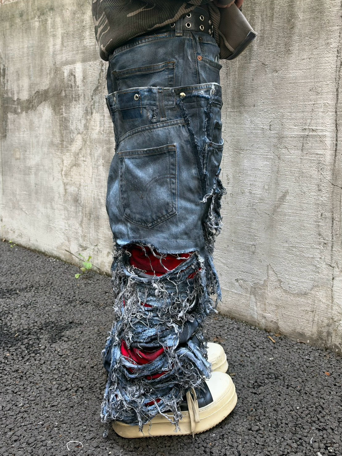 【mm:option】AFTERLIFE DAMAGE DENIM PANTS