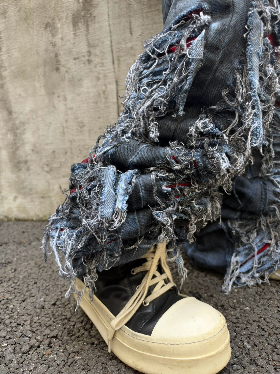 【mm:option】AFTERLIFE DAMAGE DENIM PANTS