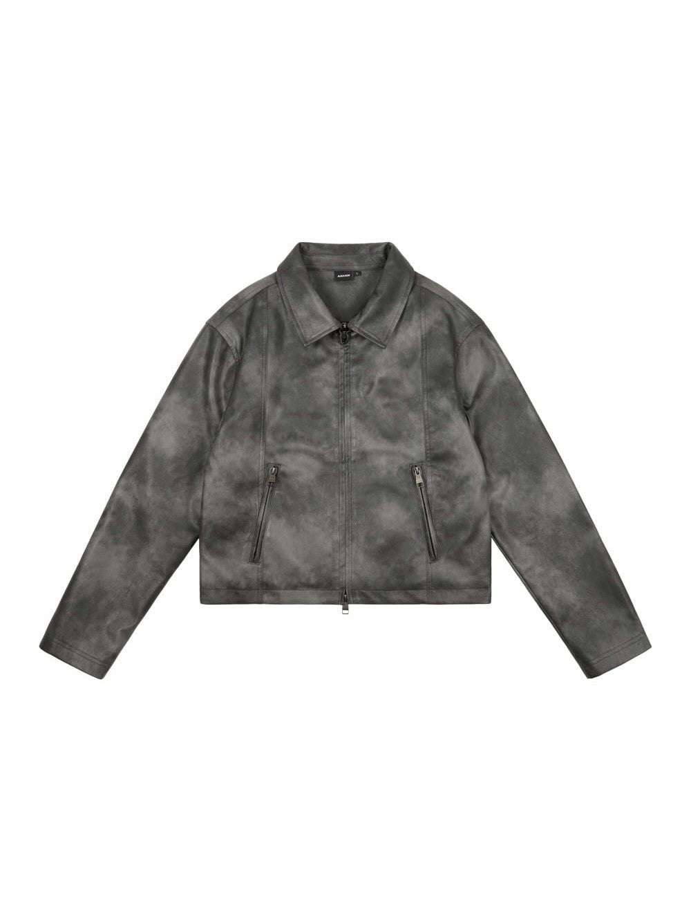 【AAKAM】Salt Washed Leather Jacket