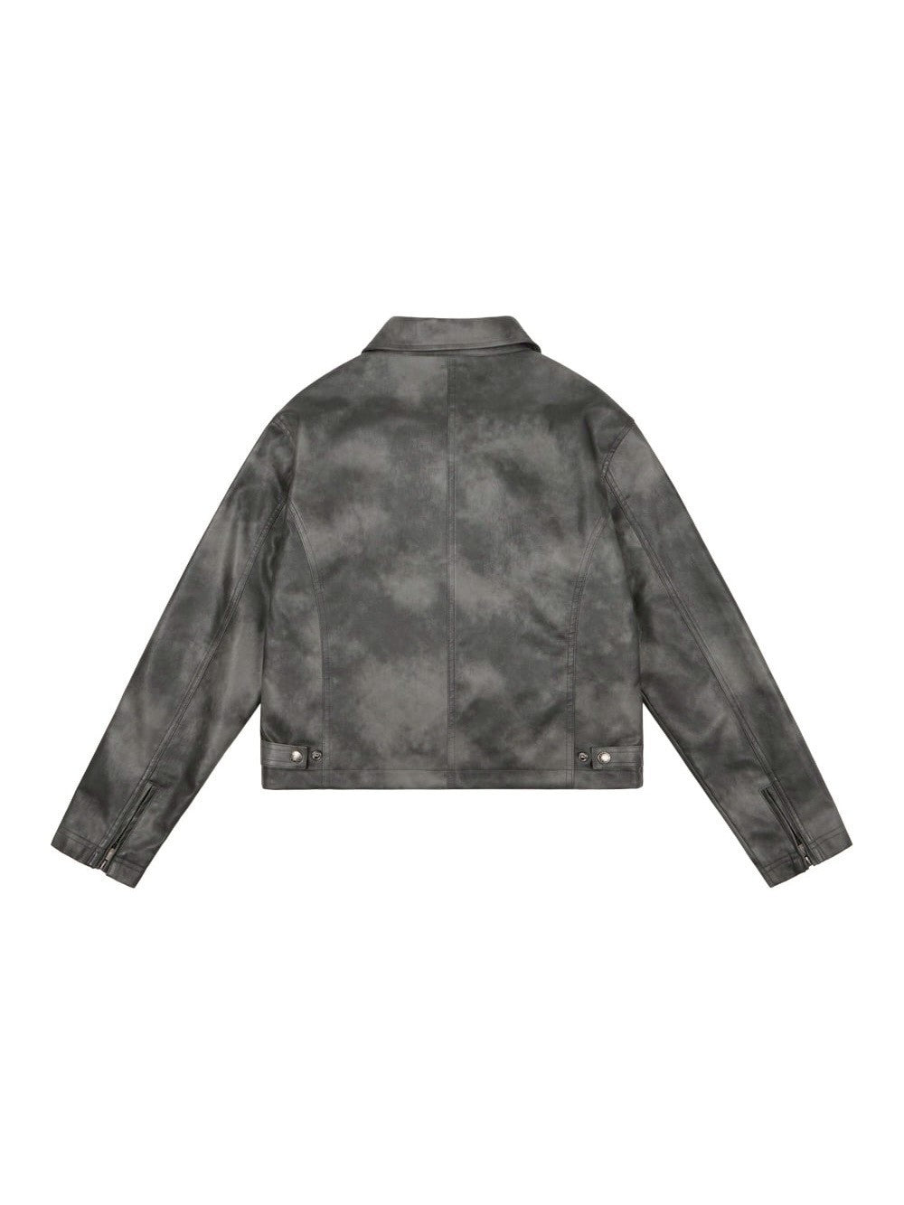 【AAKAM】Salt Washed Leather Jacket