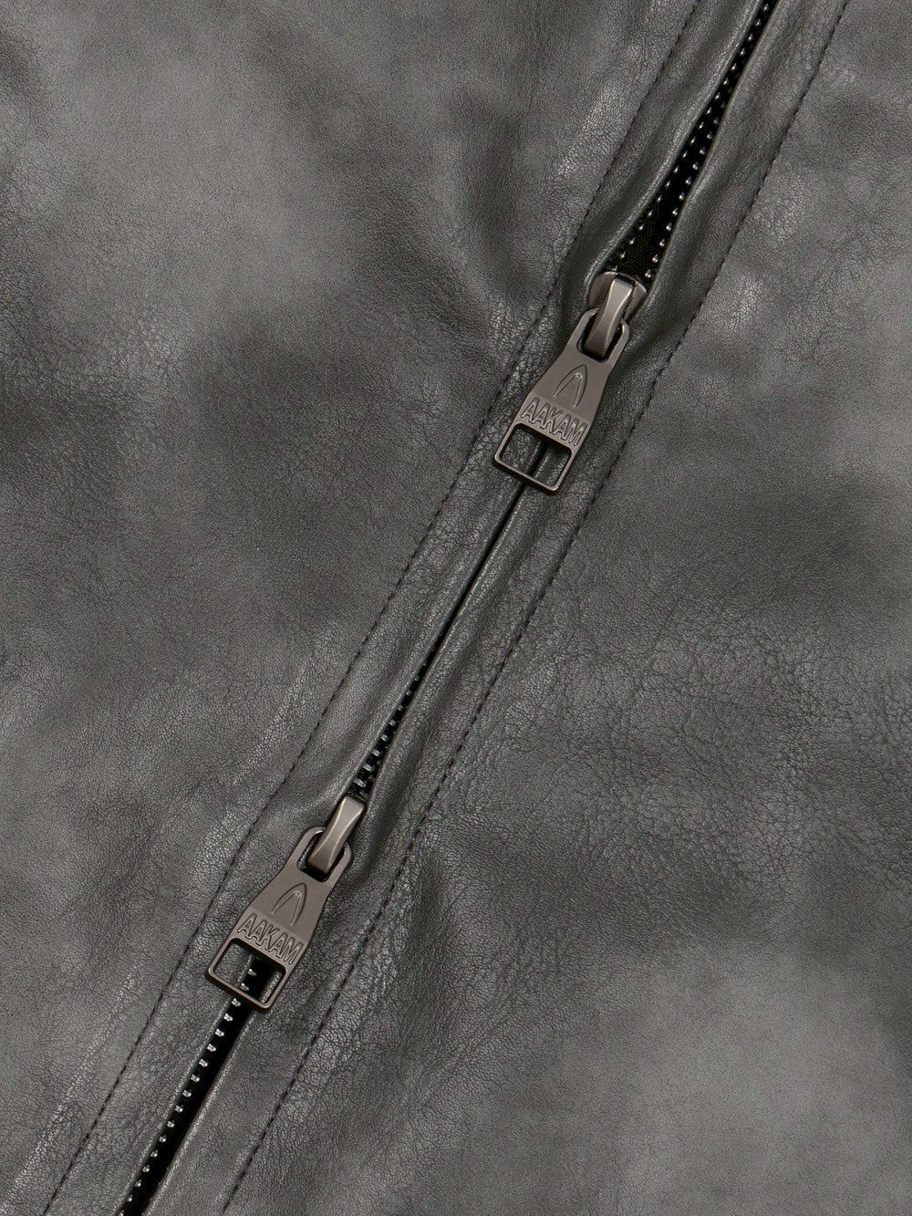 【AAKAM】Salt Washed Leather Jacket