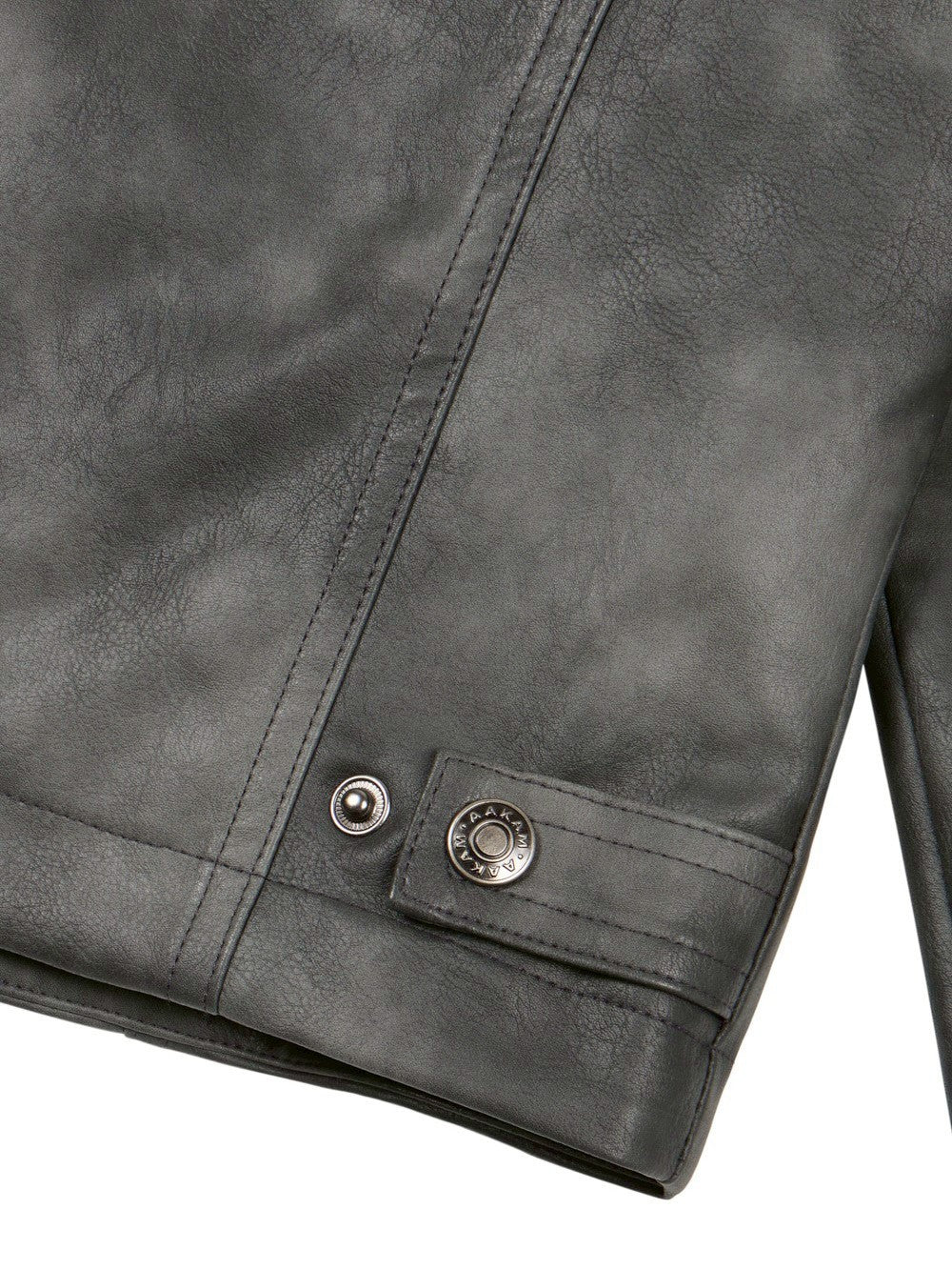 【AAKAM】Salt Washed Leather Jacket