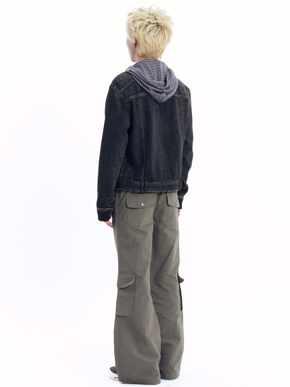 【AAKAM】Ribbed Denim Zip-Up jacket