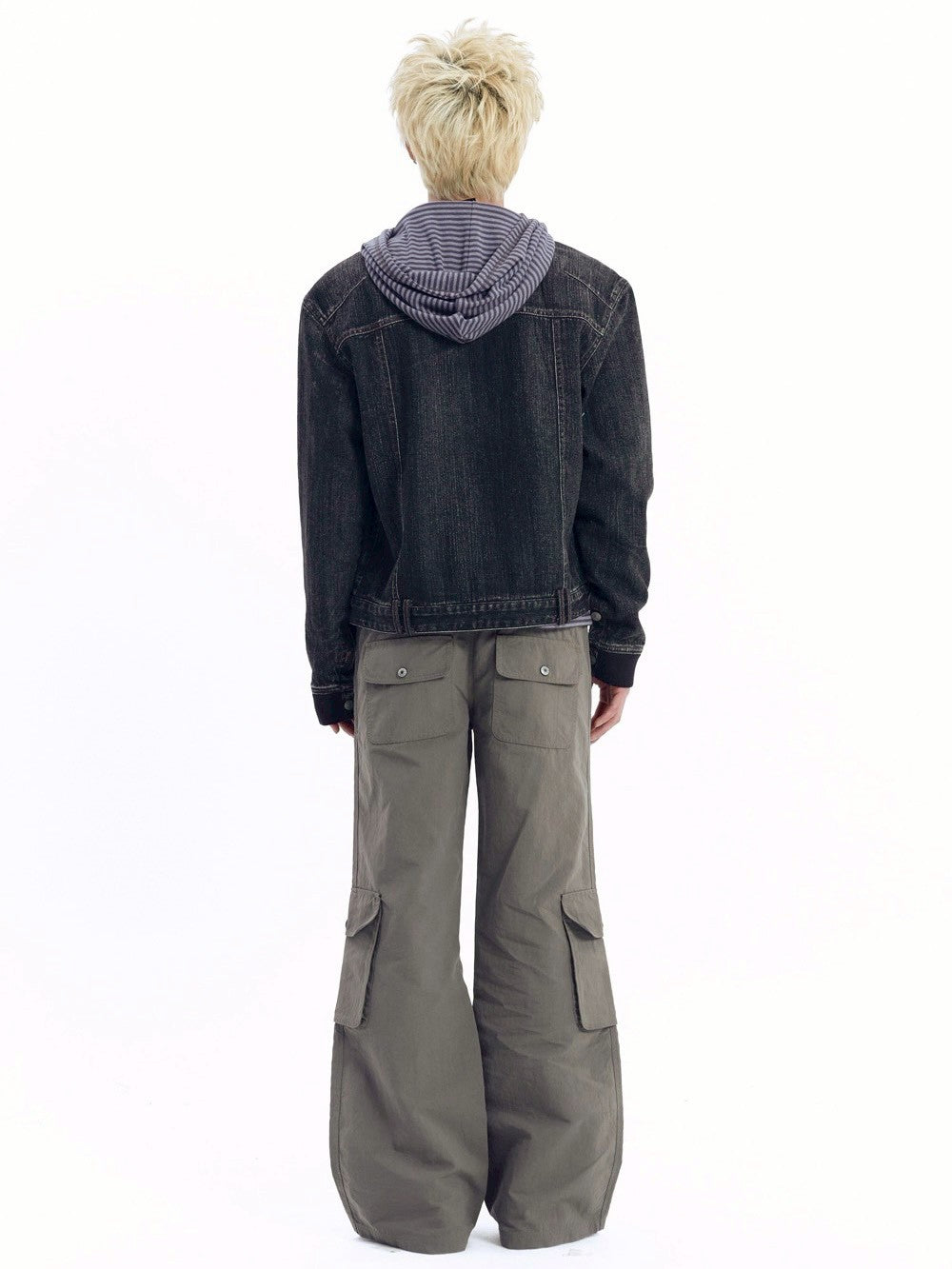 【AAKAM】Ribbed Denim Zip-Up jacket