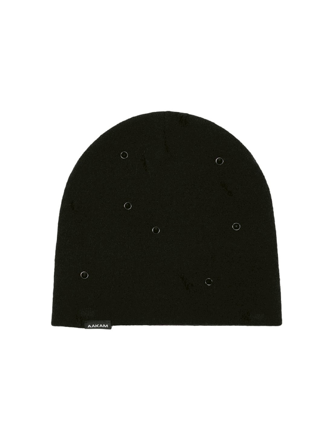 【AAKAM】Rhinestone Damaged Long Beanie