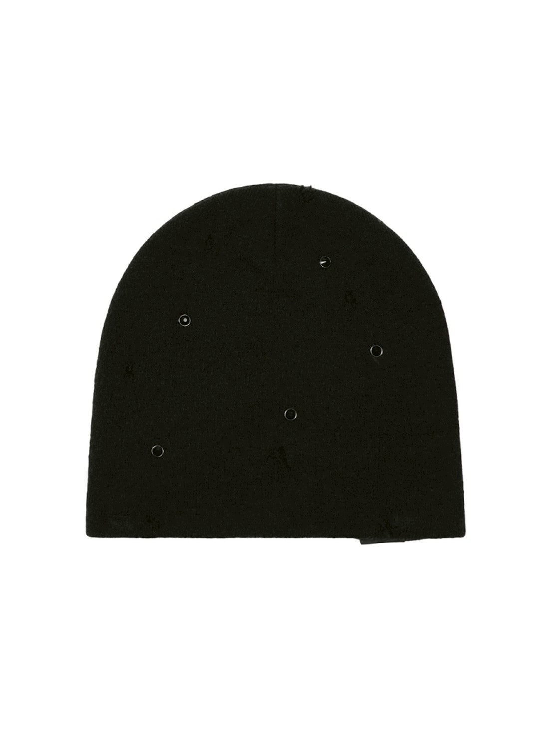 【AAKAM】Rhinestone Damaged Long Beanie