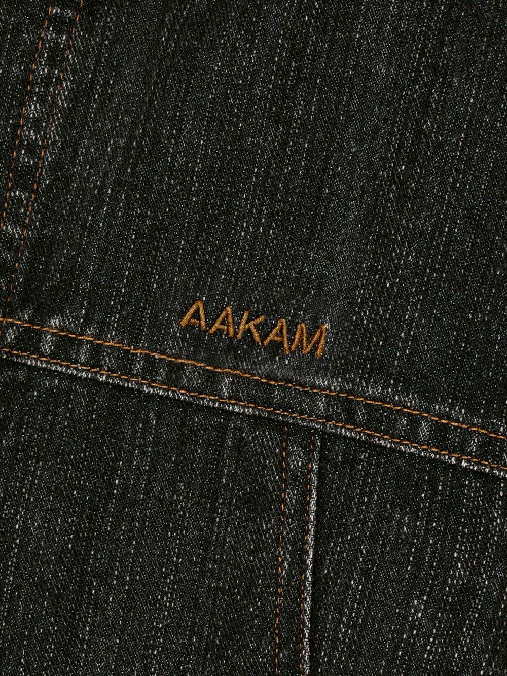 【AAKAM】Ribbed Denim Zip-Up jacket