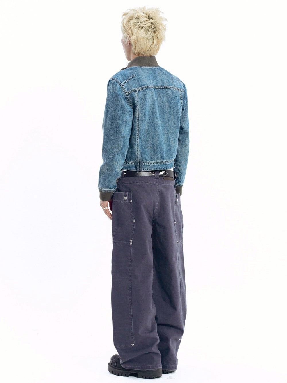 【AAKAM】Ribbed Denim Zip-Up jacket
