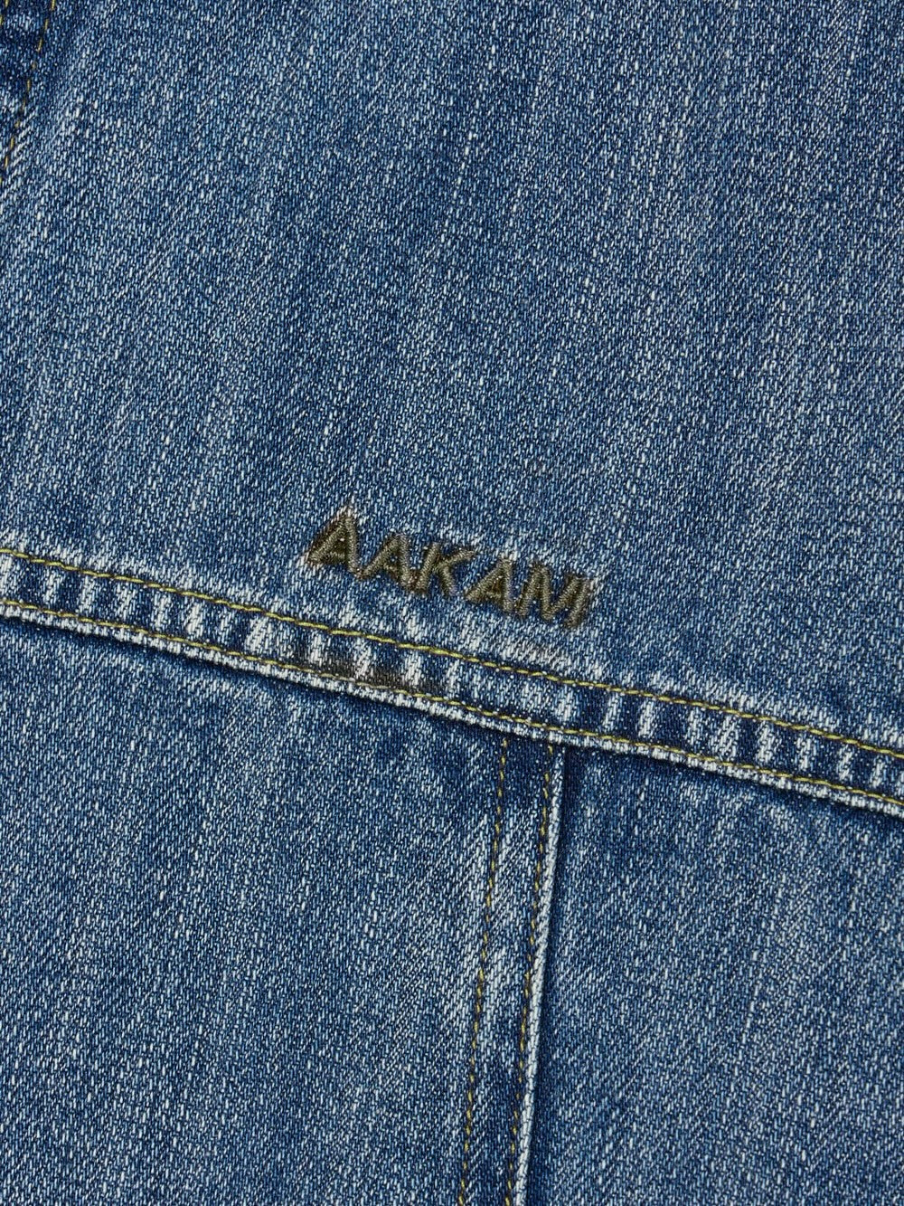 【AAKAM】Ribbed Denim Zip-Up jacket