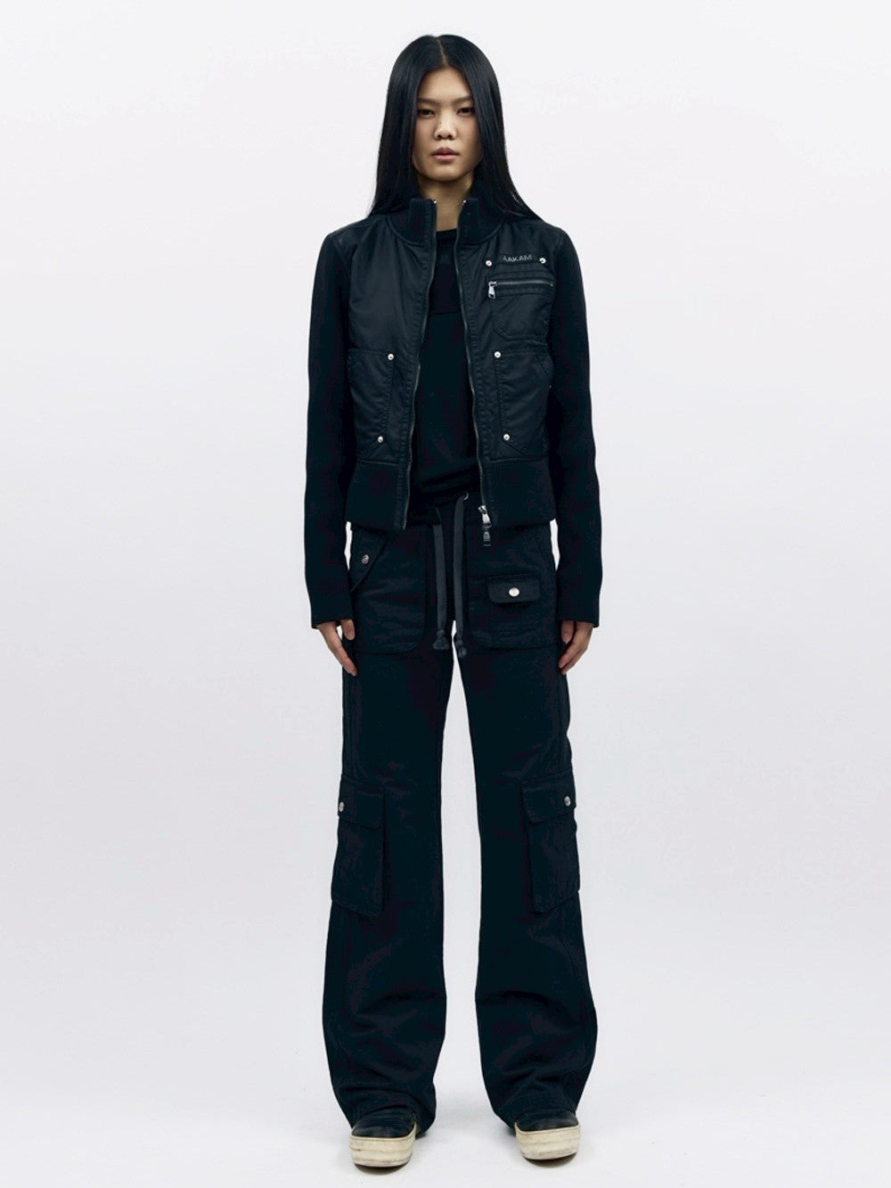 【AAKAM】Knitted Nylon Jacket