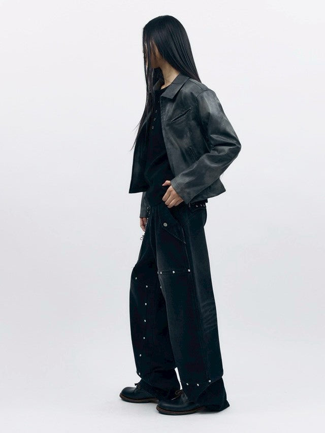 【AAKAM】Steve Double Knee Denim Pants
