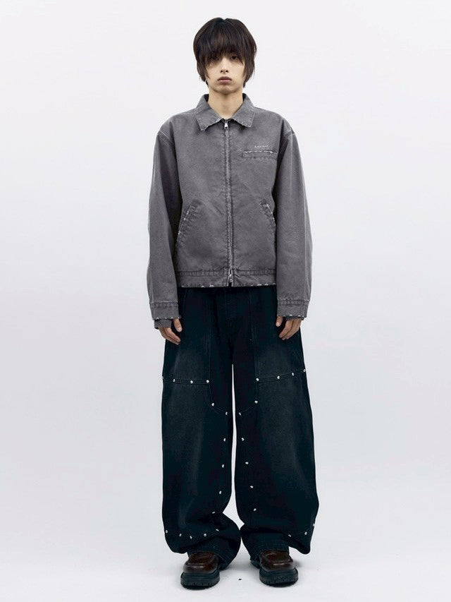 【AAKAM】Steve Double Knee Denim Pants