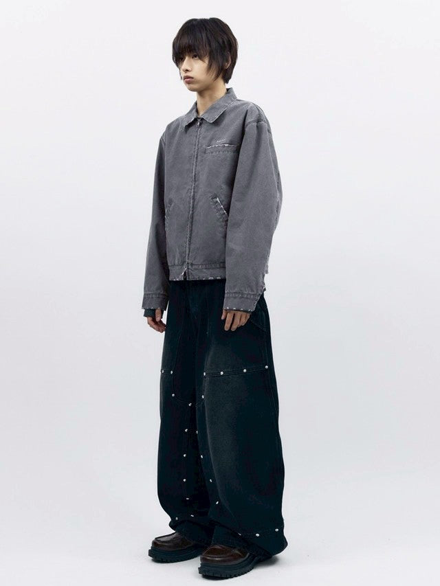 【AAKAM】Steve Double Knee Denim Pants