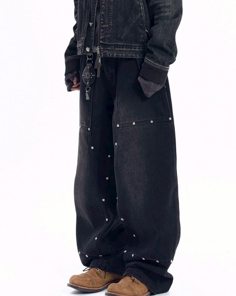 【AAKAM】Steve Double Knee Denim Pants