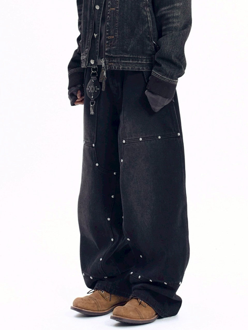 【AAKAM】Steve Double Knee Denim Pants
