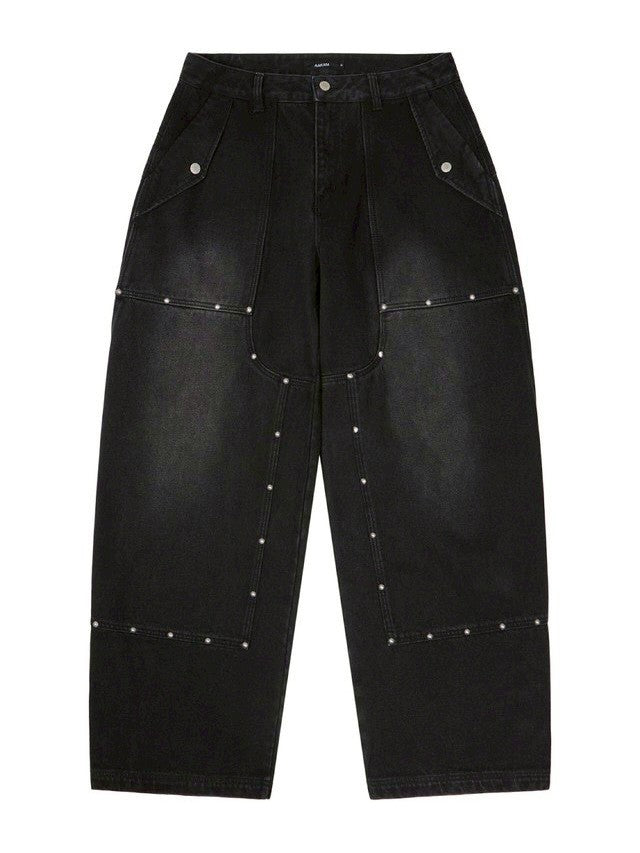 【AAKAM】Steve Double Knee Denim Pants
